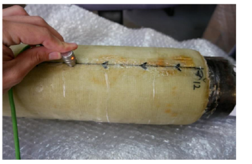 Inspecting Fiber-Wrapped Pipe